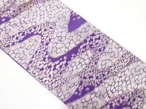 流水に水玉模様織り出し袋帯